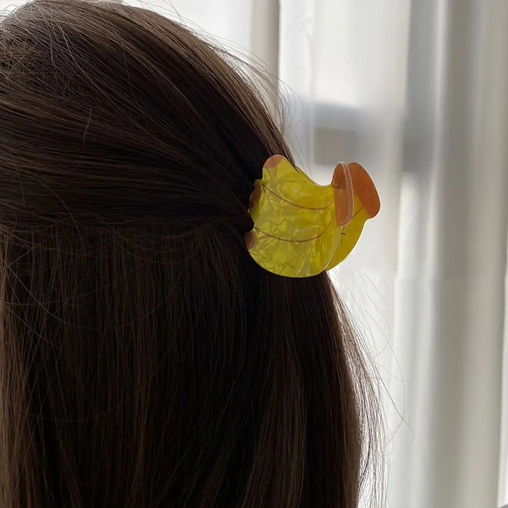 Мультяшный Ацетатный коготь для волос женщин банан Медведь Дерево арбуз