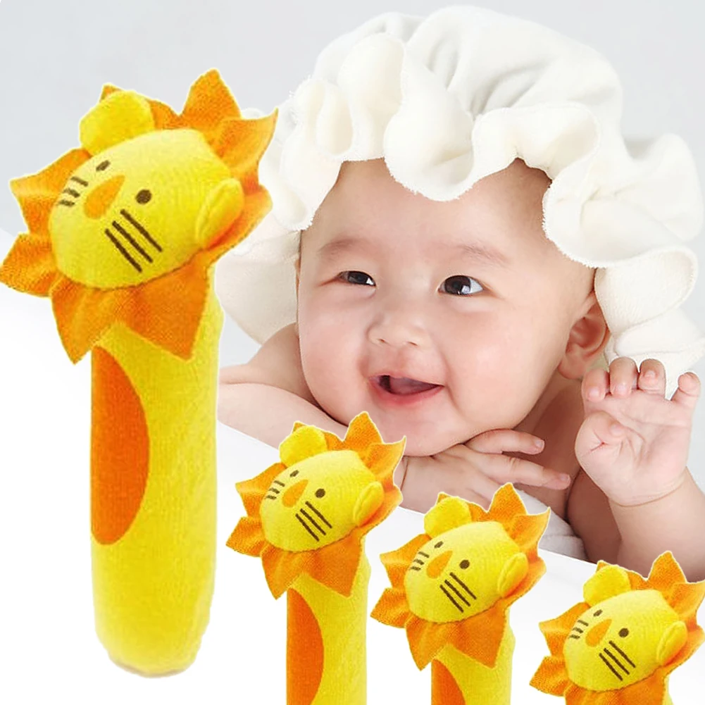 New Developmental Animal Soft Stuffed Infant Baby Plush Toys Rattles Kids