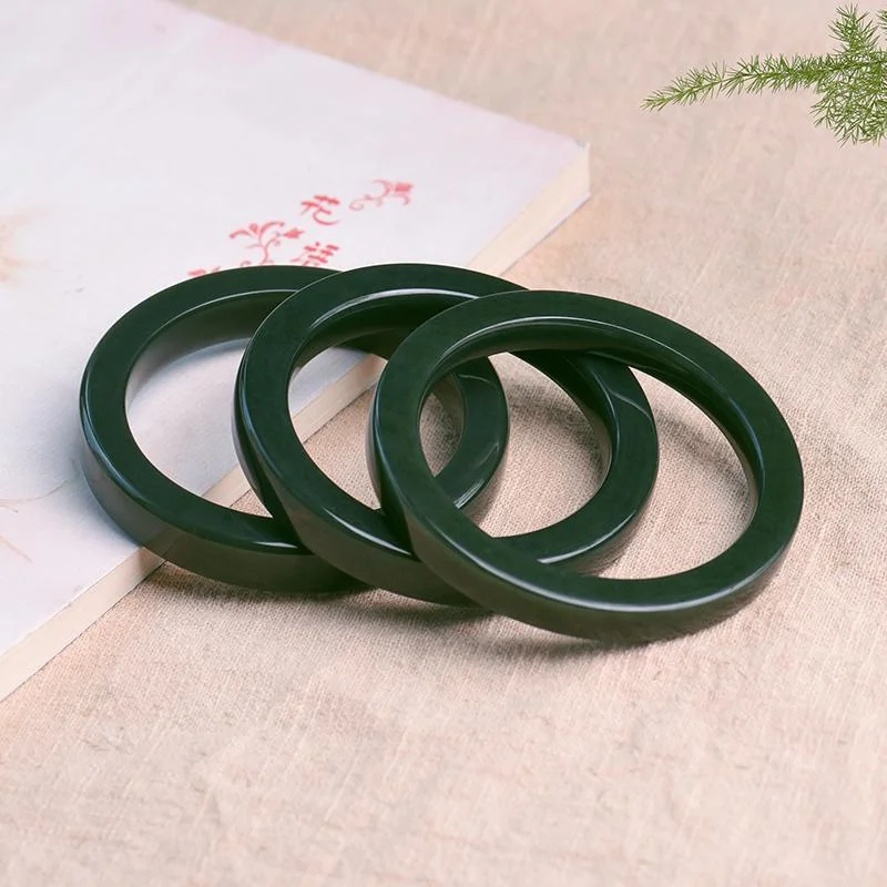 

Hot Selling Natural Hand-carved Jade Moyu Square Bar Bangle 54-64mm Fashion Jewelry Bracelet Accessories Men Women Luck Gifts
