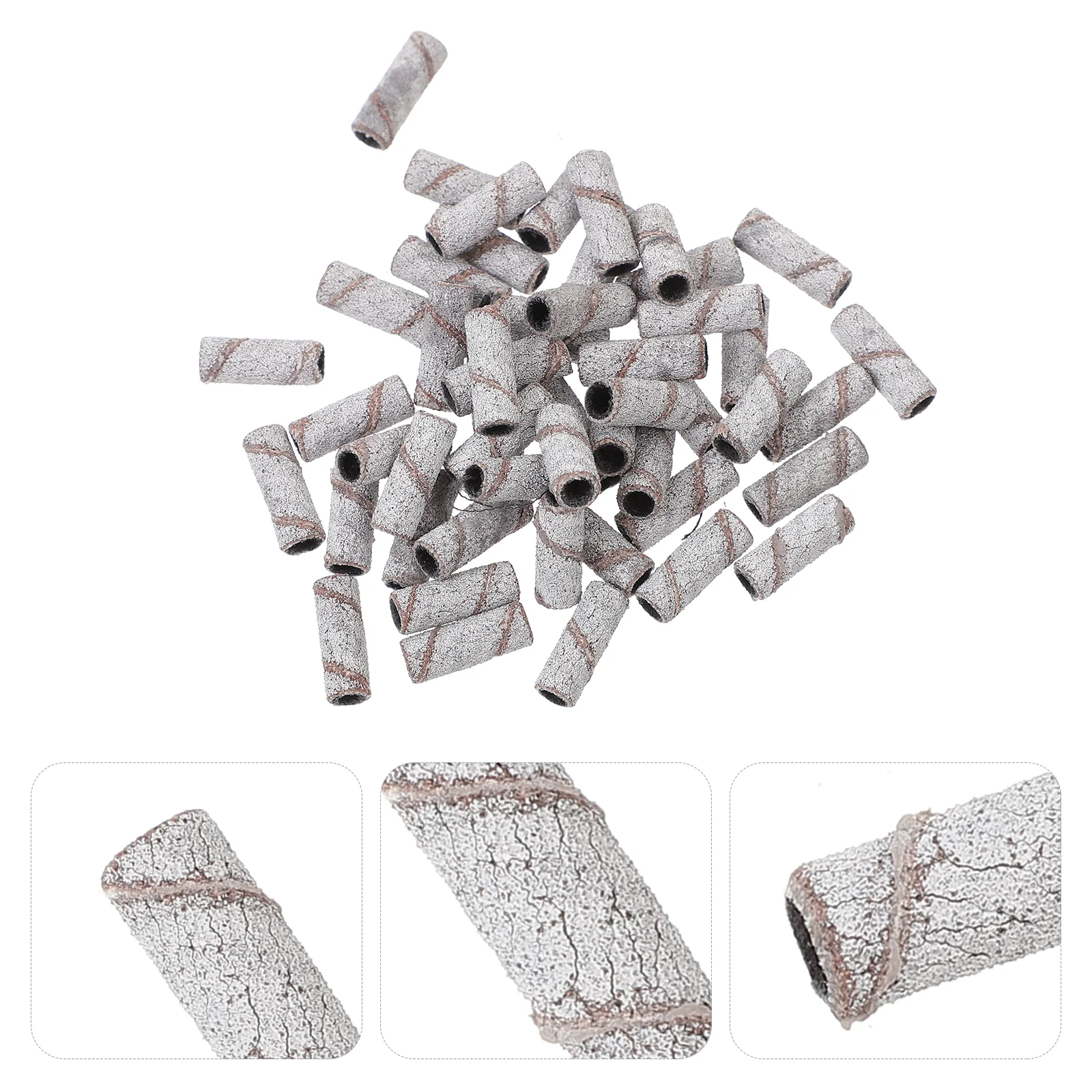 

50 Pcs Gel Polish Remover Manicure Sanding Bands Supplies Nail Fine Grit Drill