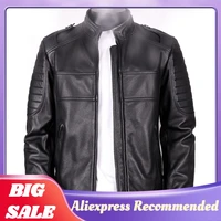 2021 black stand collar motorcycle style genuine leather jacket men plus size 3xl real natural cowhide autumn slim fit coat