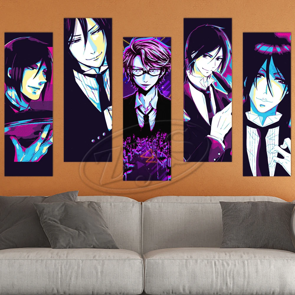 

Wallpaper PVC Wall Art HD Prints Black Butler Poster Home Decoration Painting For Bedroom Self-adhesive Pictures Christmas Gift
