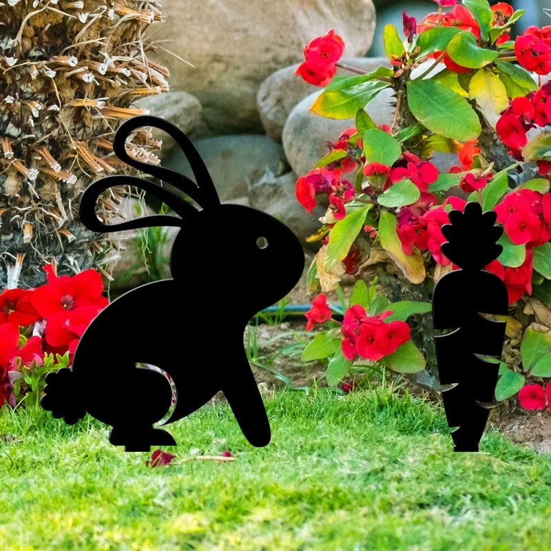 

[Wall Adhesive Wallpaper] Ykl180 Easter Rabbit Radish Three-Dimensional Courtyard Floor Outlet Garden Outdoor Holiday Decoration