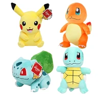 4pcs takara tomy pokemon plush bulbasaur charmander pikachu squirtle plush toy stuffed plush toy doll kawaii gift for kid