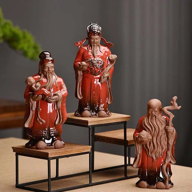 Керамические украшения с тремя звездами для счастья богатства и долговечности