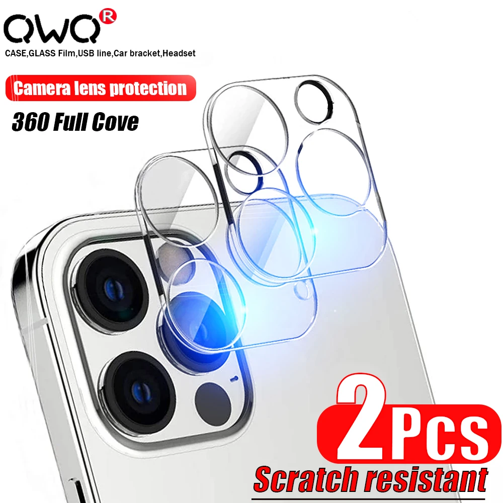 

2Pcs Camera Protection For iPhone 11 12 13 Pro Max Mini XS Max X XR Lens Screen Protector For iPhone 7 8 Plus SE Tempered Glass
