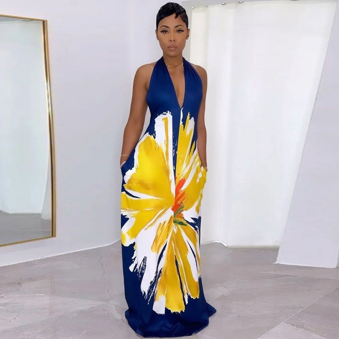 

Африканские платья для женщин Дашики лето осень элегантное платье макси Женская традиционная африканская одежда волшебное длинное платье 2023