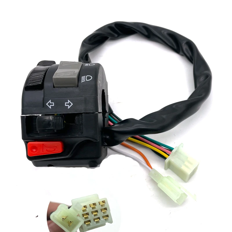 

1 Шт., 22 Мм, 7/8 Дюйма, Левый Мотоциклетный Переключатель Для Руля, Фары, Сигнал Поворота, Противотуманный Свет