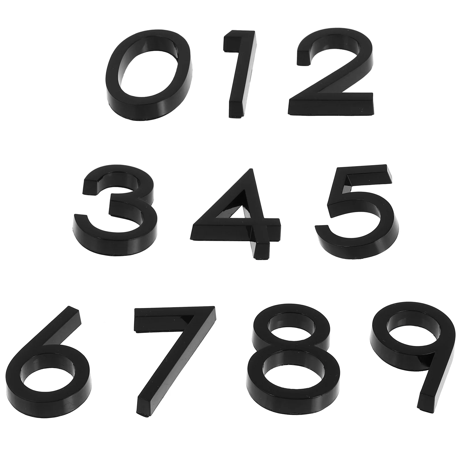 

Number House Door Numbers Address Resin 3D Mailbox Sign Sticker Stickers Black Floating Room Plaque Gate Metal Outdoorstick Home