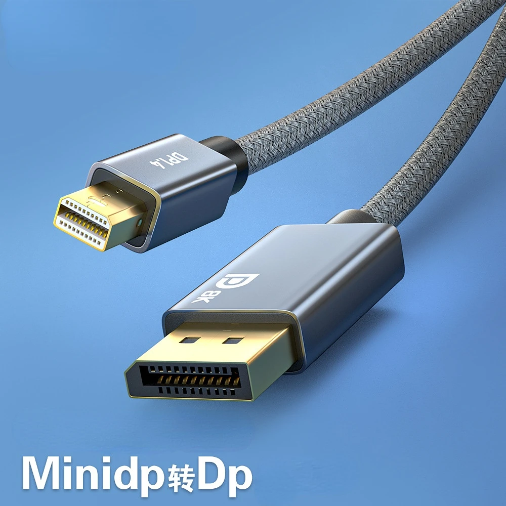 

MiniDP To DP 8K Cable Thunderbolt 2 Interface Mini Displayport Data Cable MiniDP To DP Cable Version 1.4 8K HD Adapter Cable