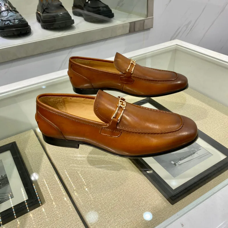 

Men Shoes Formal Dress Shoe Masculino Leather Genuine Elegant Luxury Suit Shoes Designer Men's Casual Office Loafers