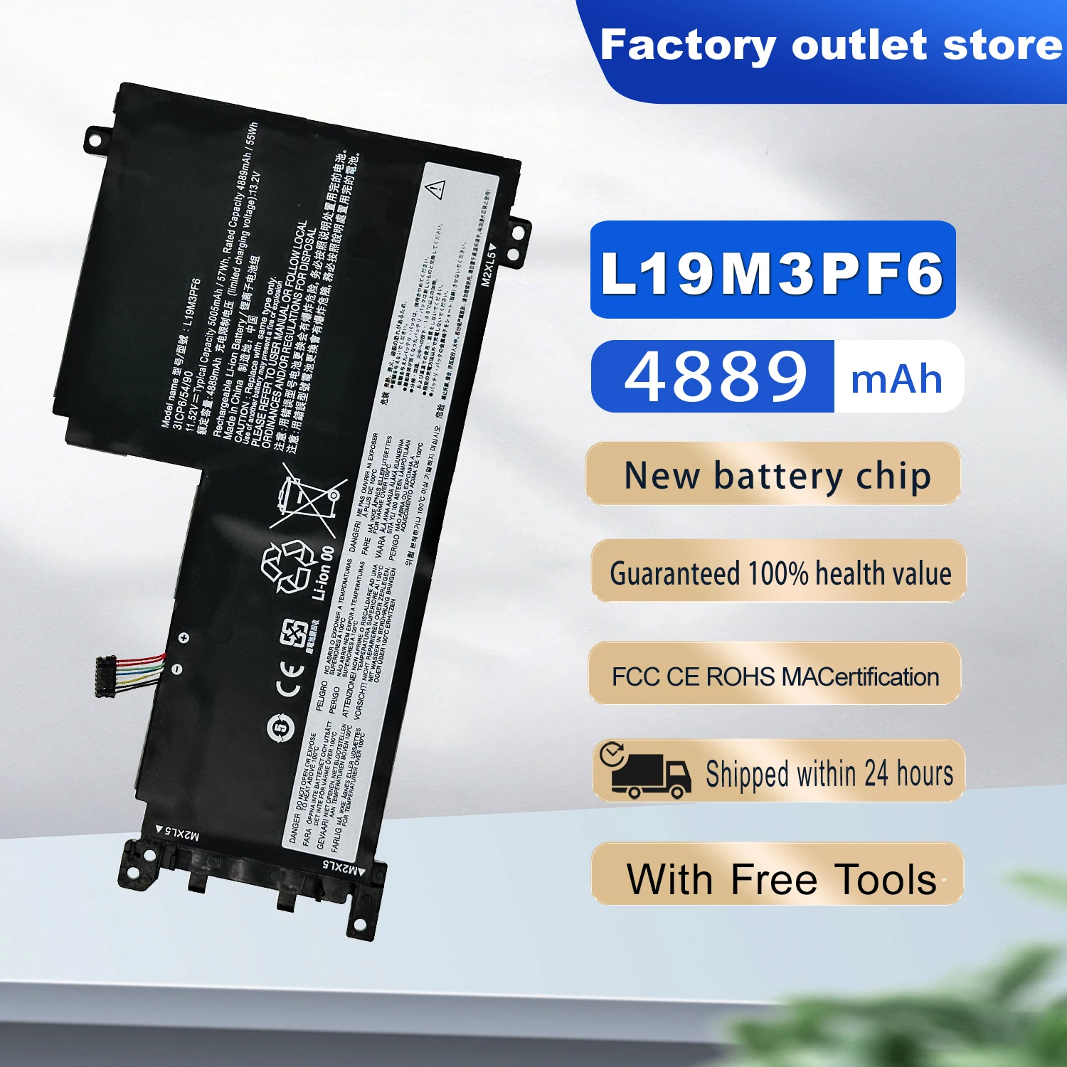 DXT Новый аккумулятор для ноутбука L19C3PF6 L19D3PF3 L19C3PF4 L19M3PF6 L19L4PF1 Lenovo Ideapad 5-15IIL05 81YK 5-15ARE05