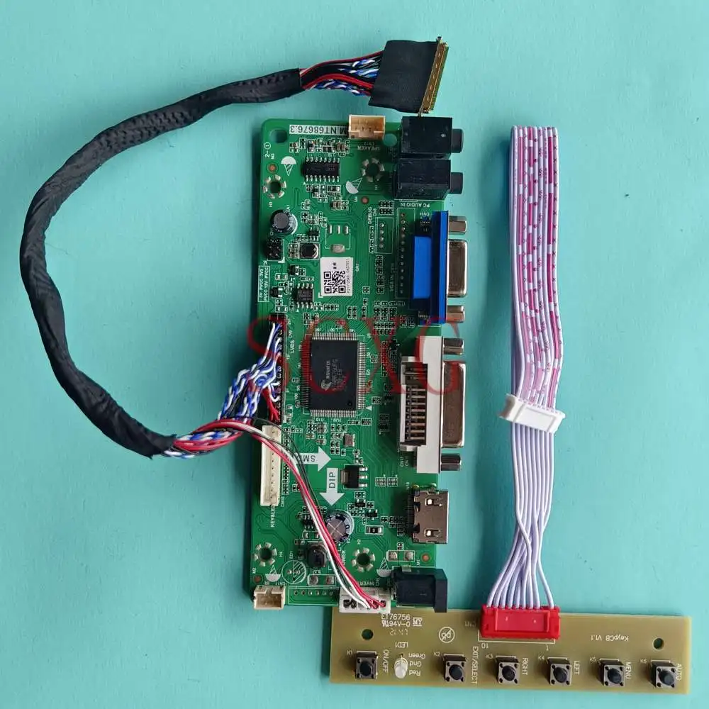 

Плата контроллера ЖК-монитора DIY Kit подходит для B140XW01 V8 HDMI-совместимая с DVI VGA панель ноутбука 1366*768 14 "60 Гц LVDS 40 Pin