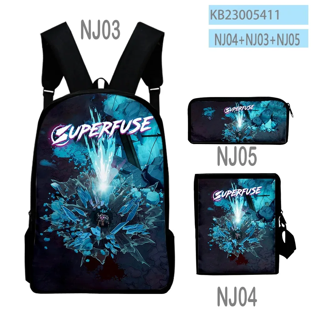 Школьные сумки Harajuku Superfuse ARPG Jogo с 3D-принтом mochila для ноутбука bolsa de ombro inclinado estojo lápis