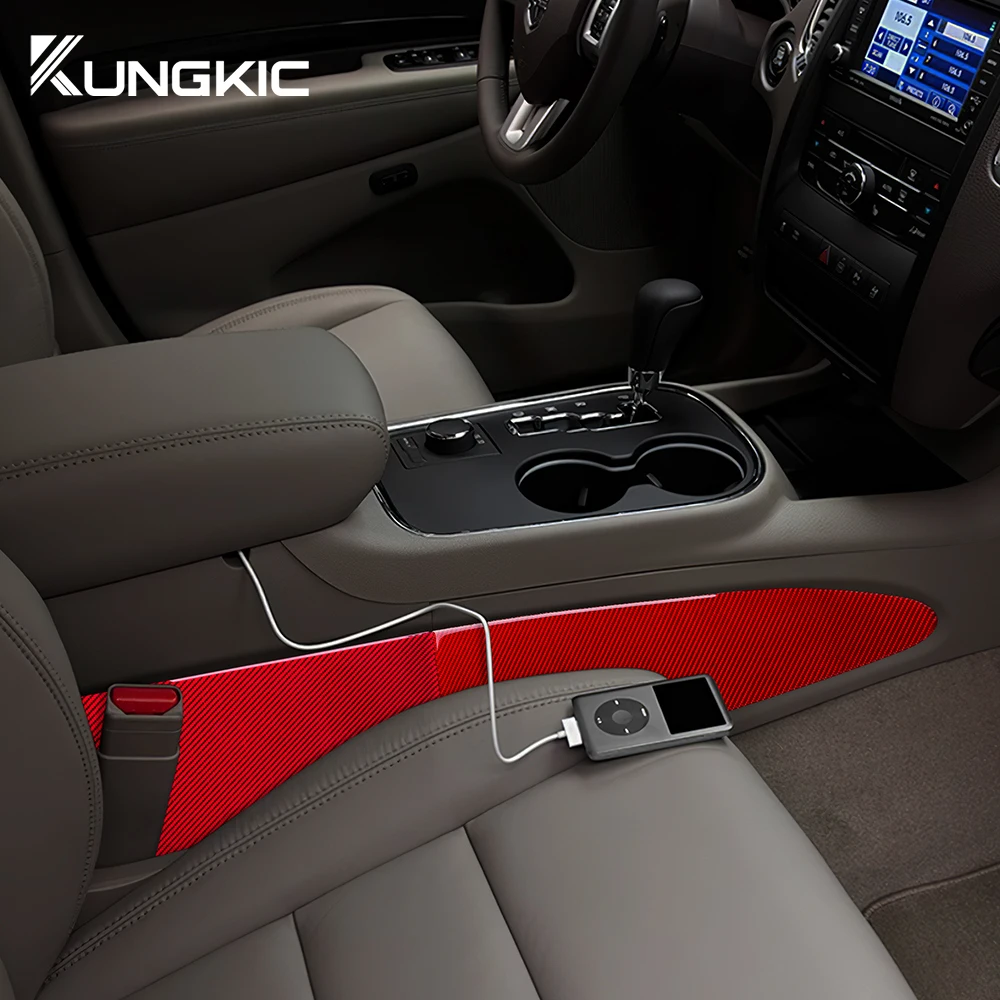 

Наклейка из настоящего углеродного волокна для Dodge Durango 2011-2020, наклейка на панель переключения передач автомобиля, аксессуары для интерьера