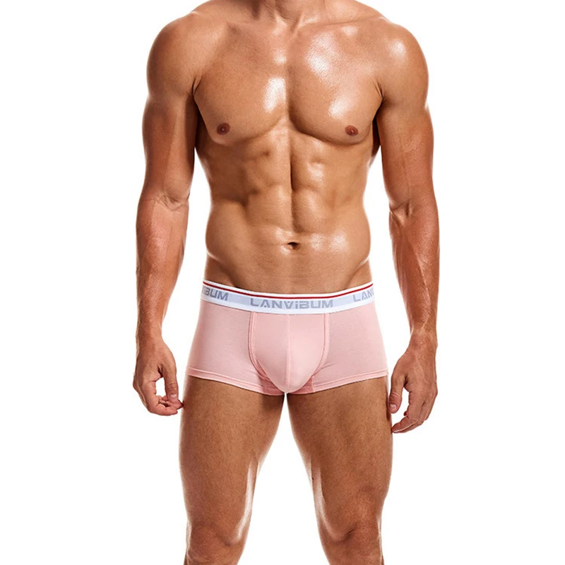 

Трусы-боксеры мужские 3 шт./лот, мягкие хлопковые удобные, с низкой посадкой, с U-образной выпуклостью, нижнее белье для студентов, большие раз...