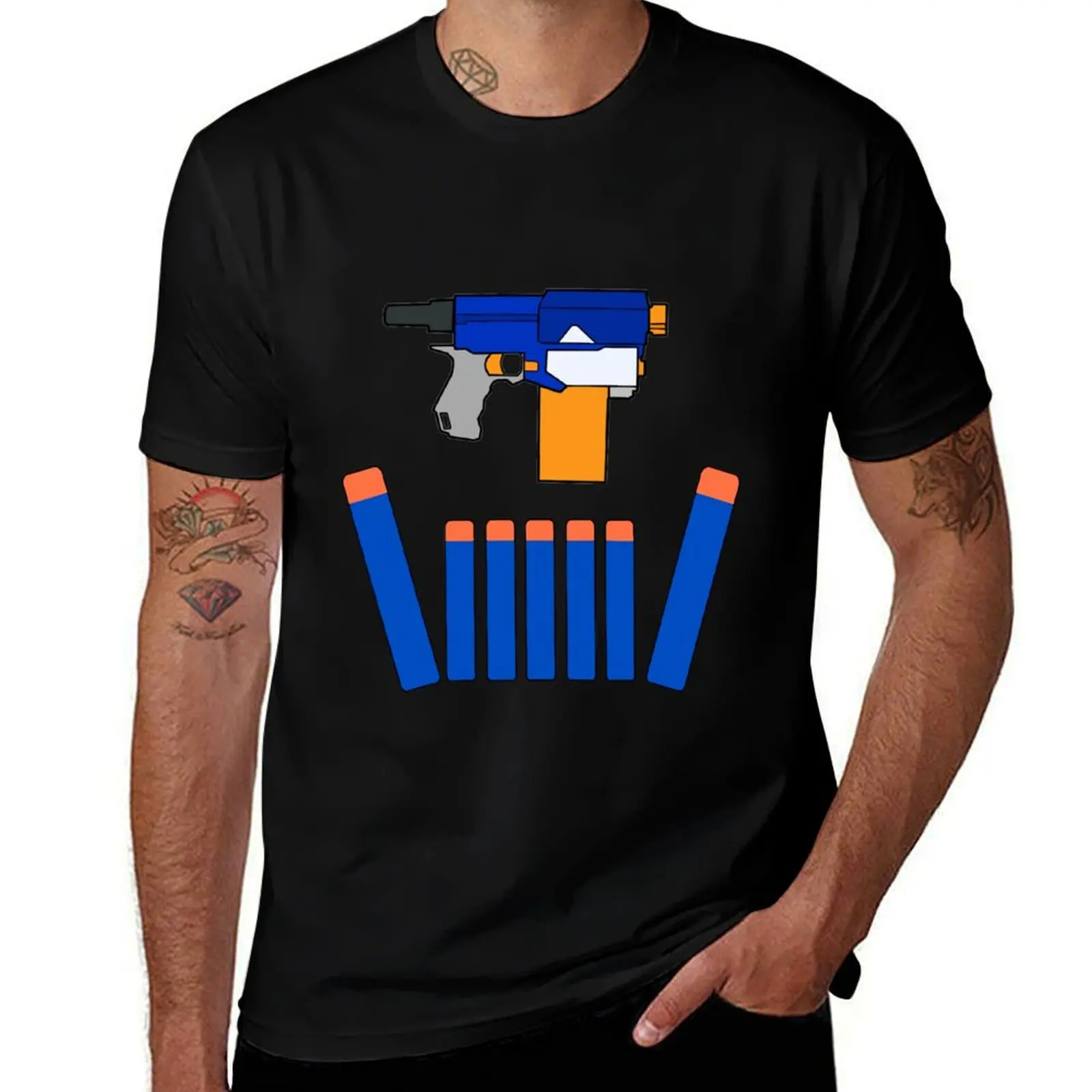 ДИЗАЙН NERF STYLE TOY-CROWN OF DARTS Футболки с рисунком футболки для мальчиков белая