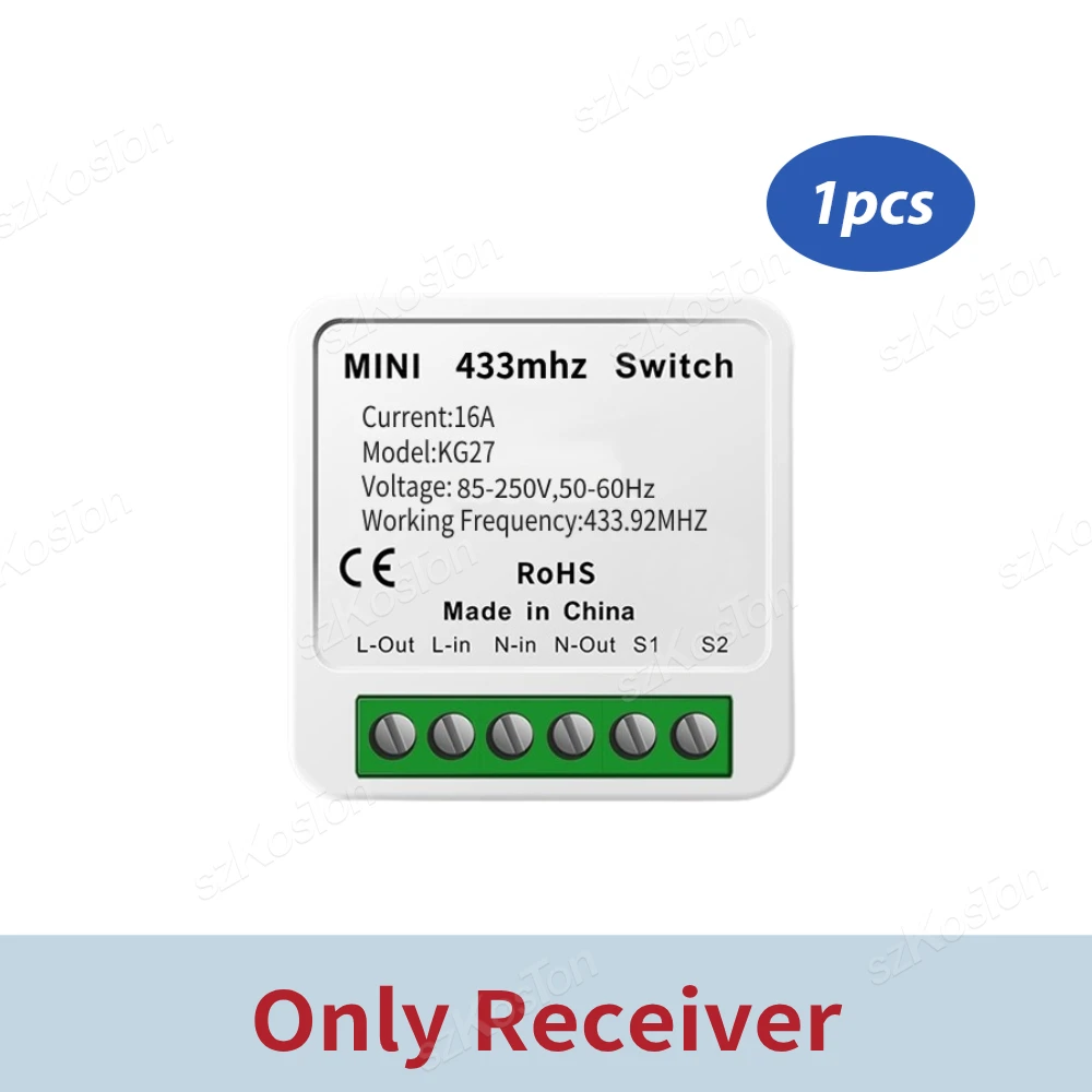

Беспроводной умный выключатель SZKOSTON RF 433 МГц