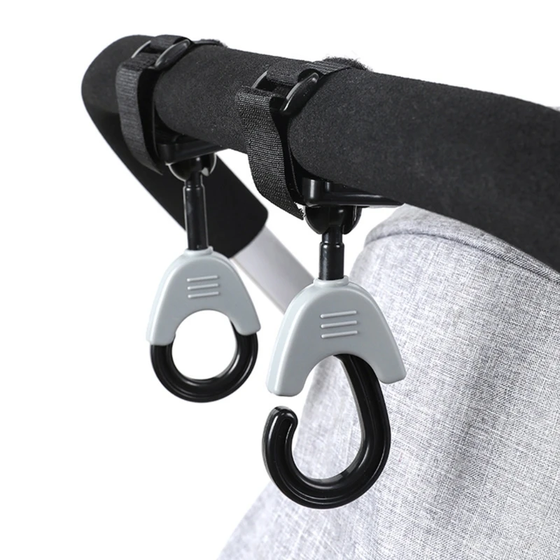 

Pram Hooks Baby Stroller Hooks Bag Hook Anti-Slip Rotate Hanger Hook for Diaper Bag Mommy Bag Purse Pushchair Accessory