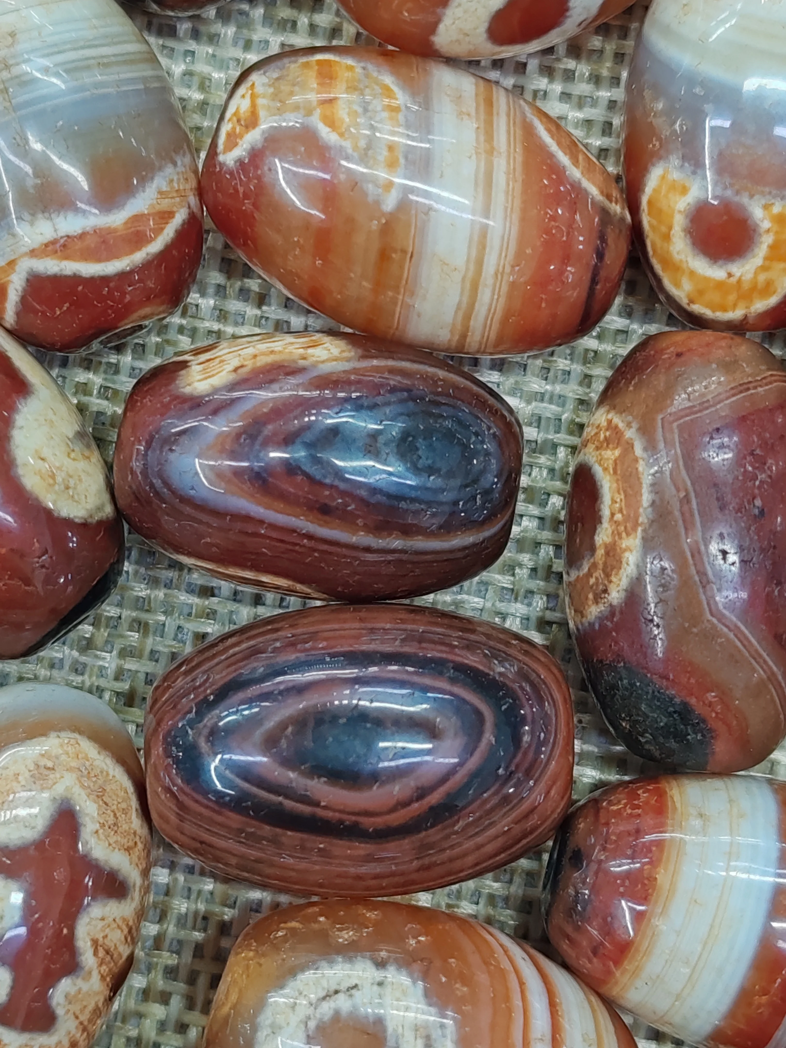 10 шт./лот натуральный Старый Агат шафран Овальный Dzi специальная редкость