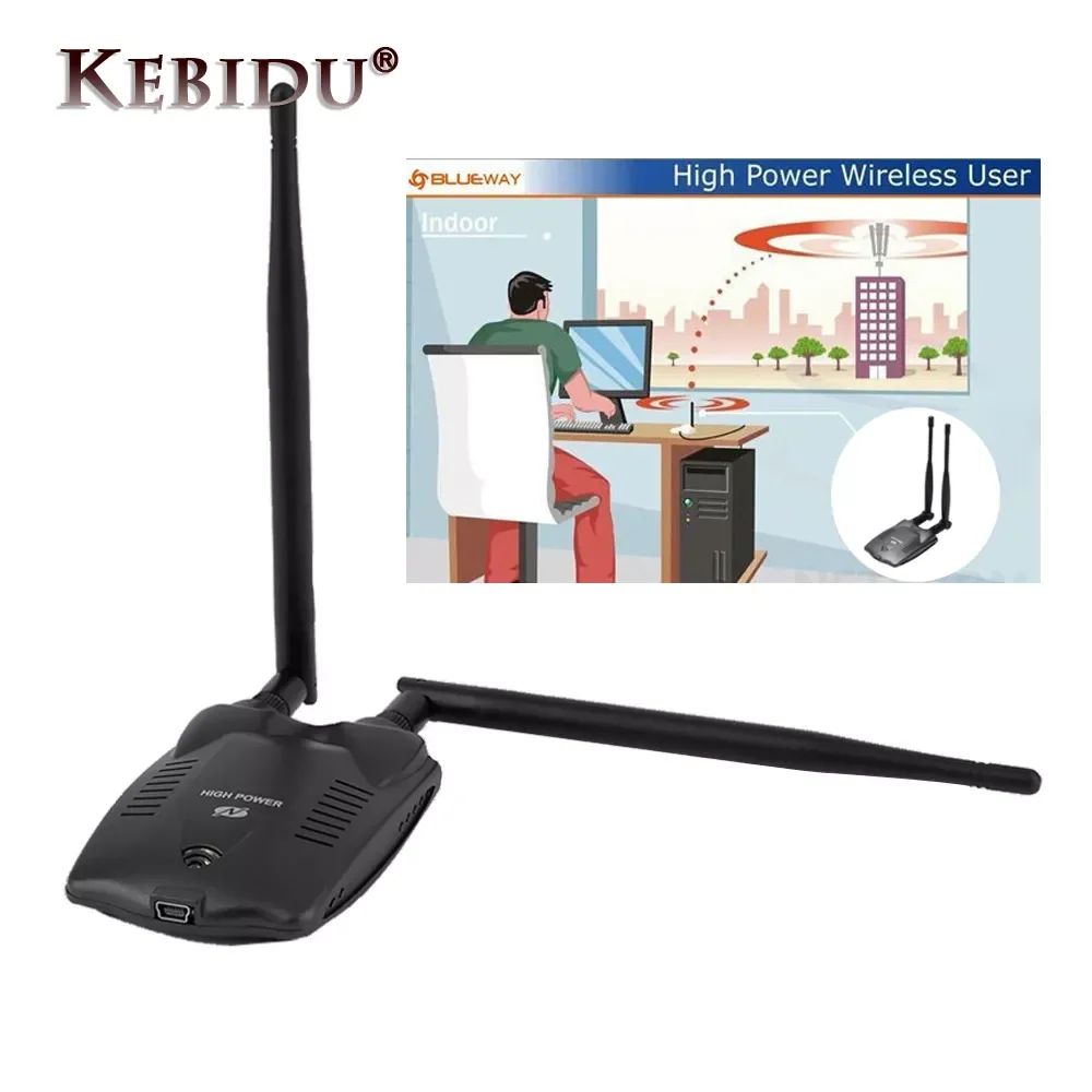 

300Mbps Long Rang BT-N9100 Beini USB Wifi Adapter Wireless Network Card RTL8192FU High Power 3000mW Dual Antenna