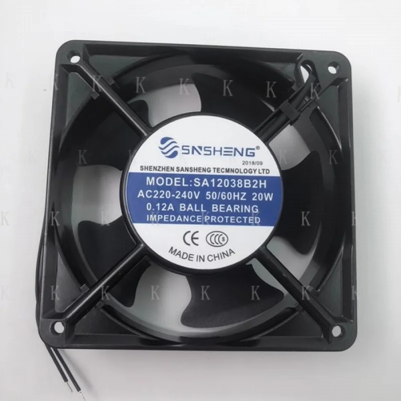 Фото C для SNSHENG SA12038B2H AC220V-240V 20W 0.12A 12038 Охлаждающий вентилятор с алюминиевой рамой №1