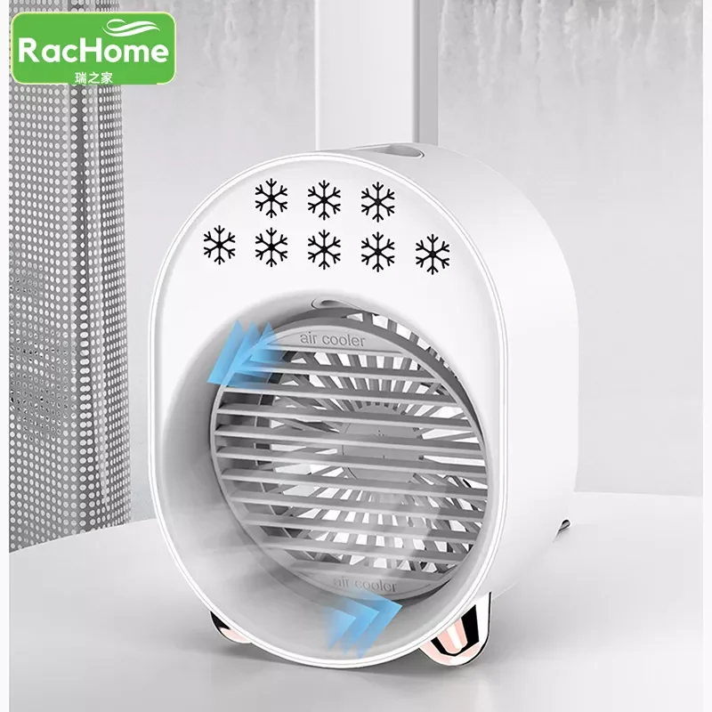

NEW2023 Portable Air Cooler Usb Cooling Fan Humidifier Strong Wind Personal Air Conditioner Mini Spray Desktop Air Cooler Home O
