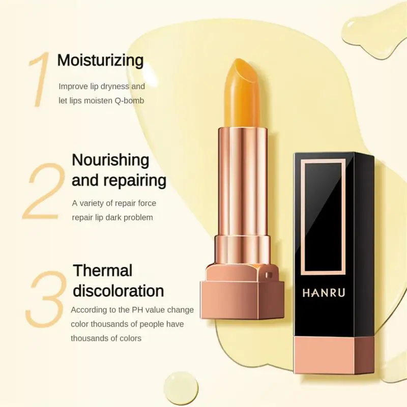 

Sea Fennel Lipstick Repair Bright Temperature Change Lipstick Moisturizing Boxed Lip Balm Makeup Color Changing Lipstick Nourish