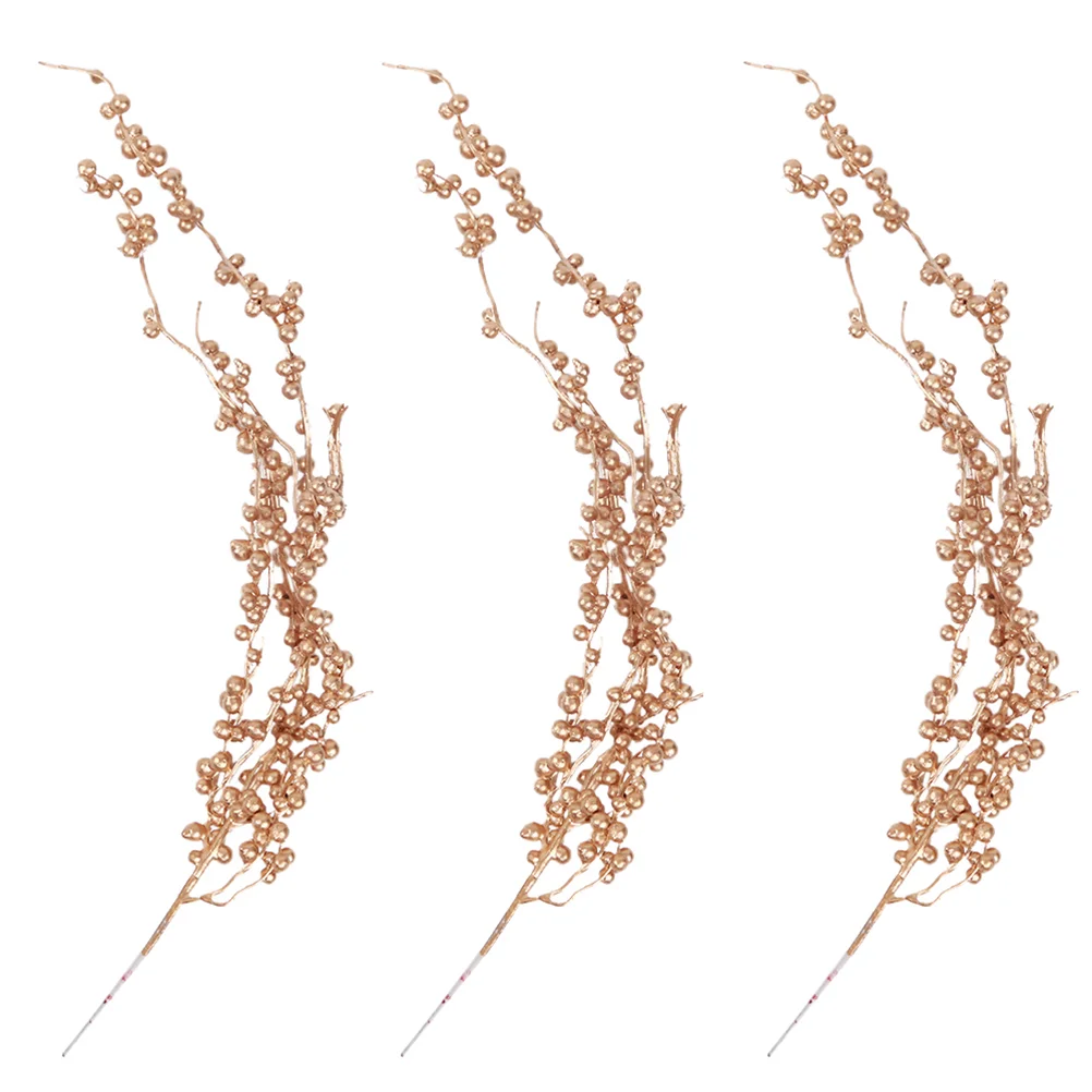 

Christmas Simulated Berry Foam Branches Christmas Tree Branch (Golden)