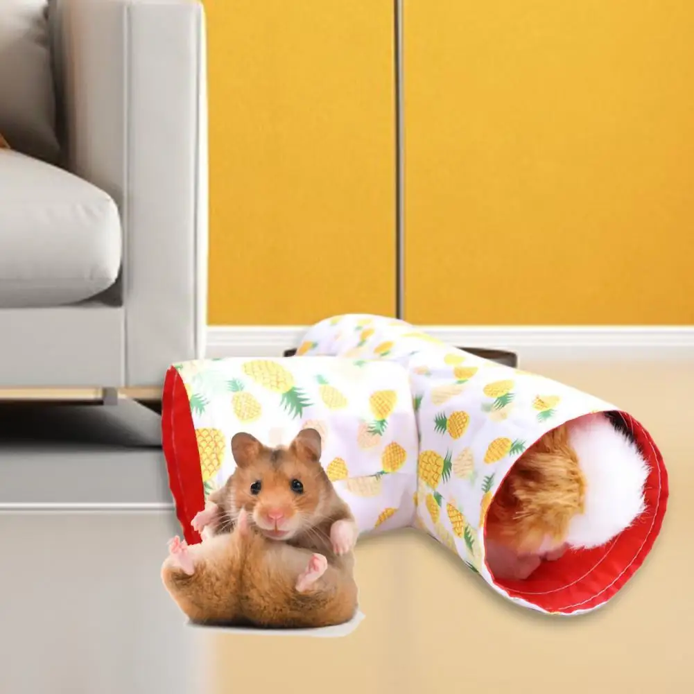 

Красивый кролик трубка натуральный многоразовый хомяк туннель без заусенцев 3-сторонний кролик трубка