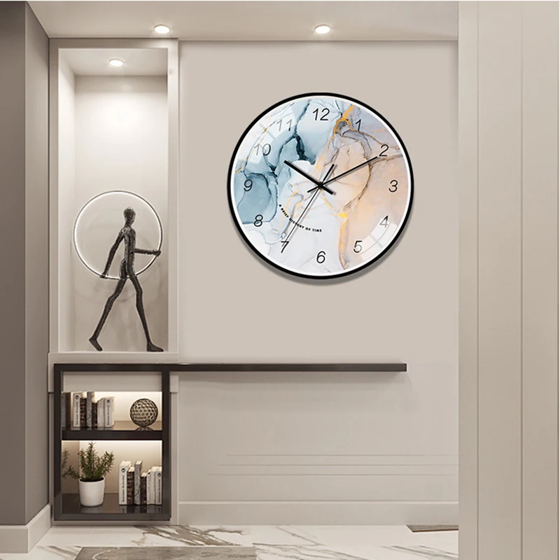 

New Wall Clock Large Size Luxury Silent Movement Clocks Metal Rounds Precise Sweep Wall Clocks Modern Design For Home Decoration