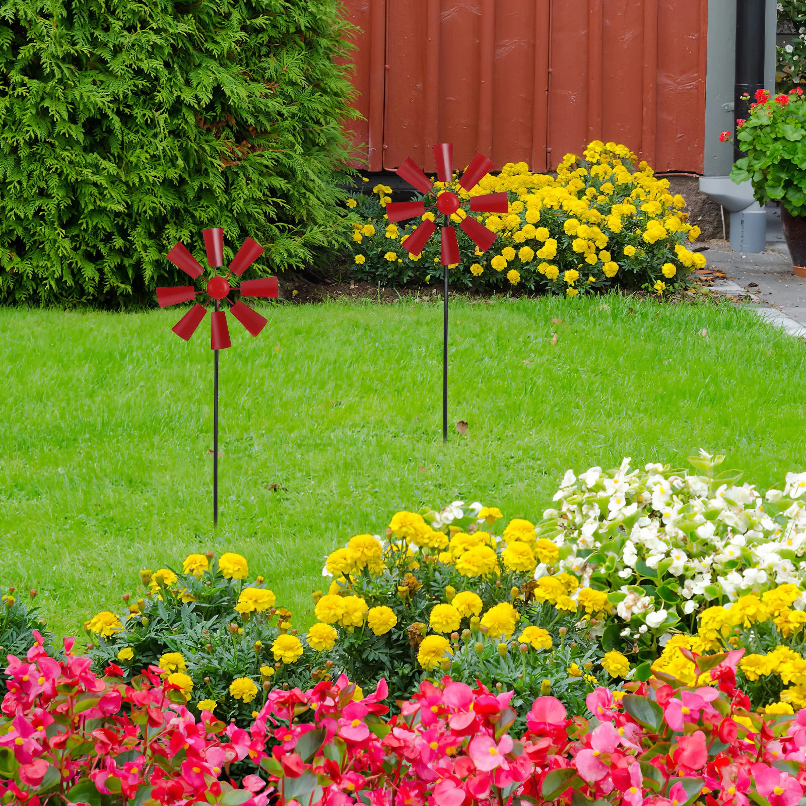 Вращающаяся ветряная мельница для двора винтового парка вертушка декор растений