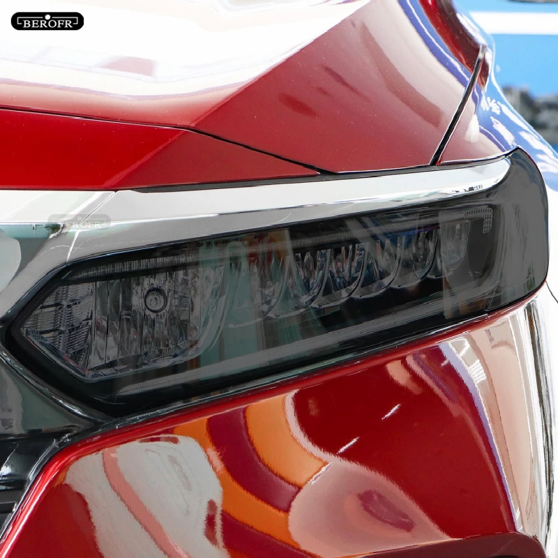 For Honda Accord 2016 2017 2018 2019 2020 2Pcs Car Headlight Protection Tint Film Smoke Black Transparent TPU Protective Sticker For Honda Accord 2016 2017 2018 2019 2020 2Pcs Car Headlight Protection Tint Film Smoke Black Transparent TPU Protective Sticker