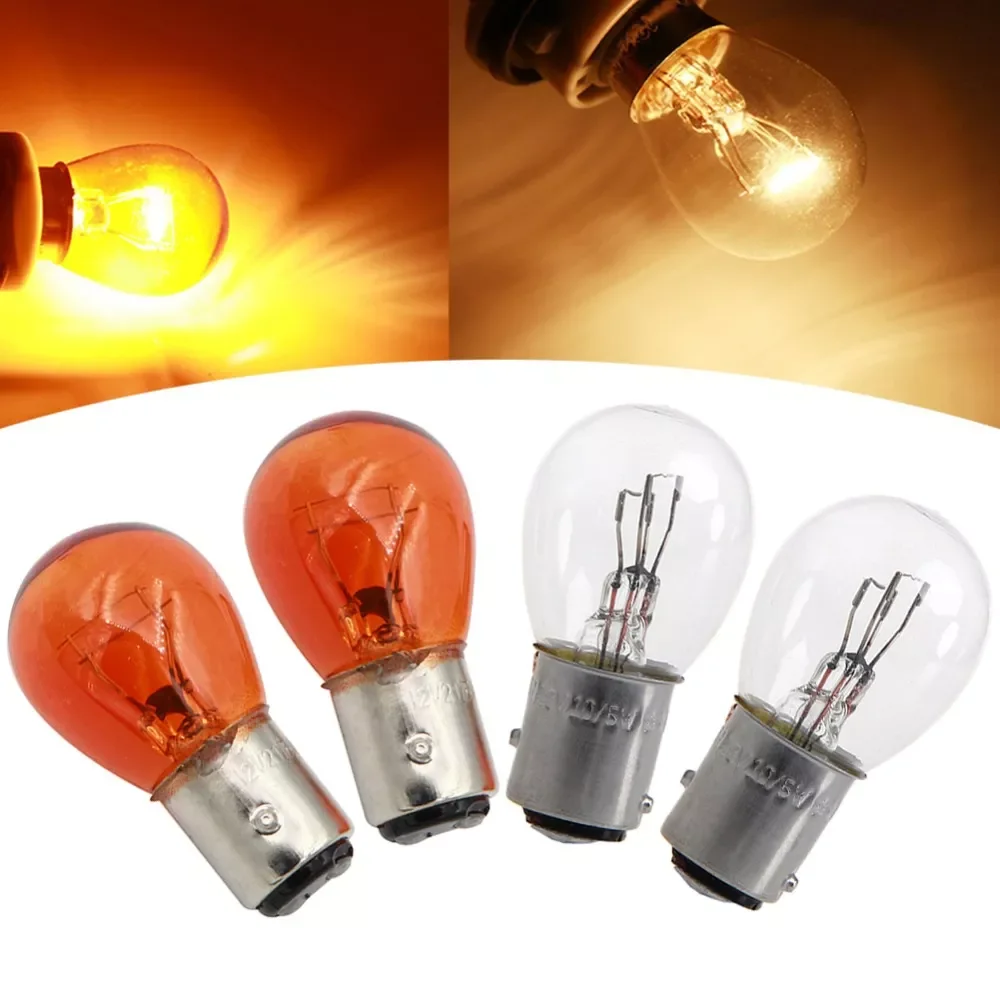 

New Car Light Durable Super Bright 1157 BA15D Auto Stop Brake Bulb Indicator Lamp 21W DC12V White Amber For Car Accessories