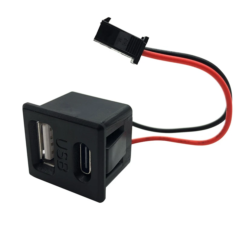 

1 шт., двухслойная USB-розетка с разъемом типа C