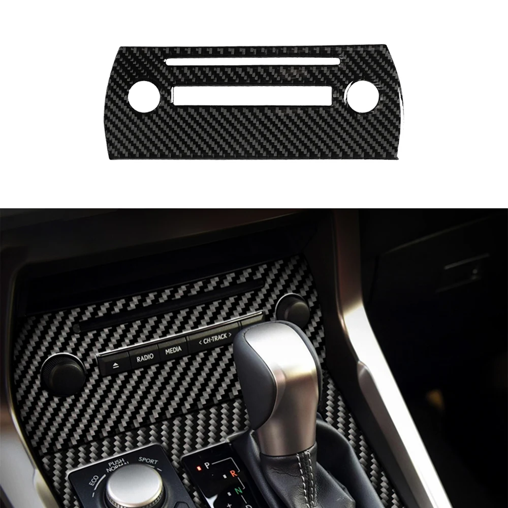 

CD Panel Frame Decoration Sticker Decal Cover Trim for Lexus NX 200 200T 300H 2014-2019 Car Interior Accessories Carbon Fiber