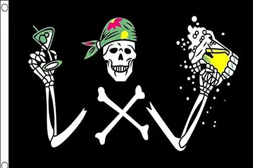 

Pirate Beer Flag 3' x 5' - Drunk Pirate Flags 90 x 150 cm - Banner 3x5 ft
