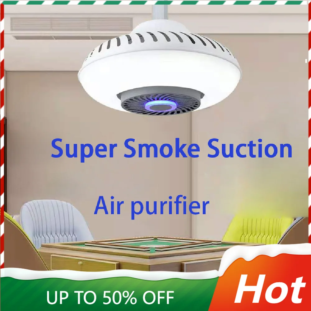 

Gold/White Pendant Air purifier Light Pub Home Modern lamp for Smoking Table Living Room Purification rise and fall Chandeliers