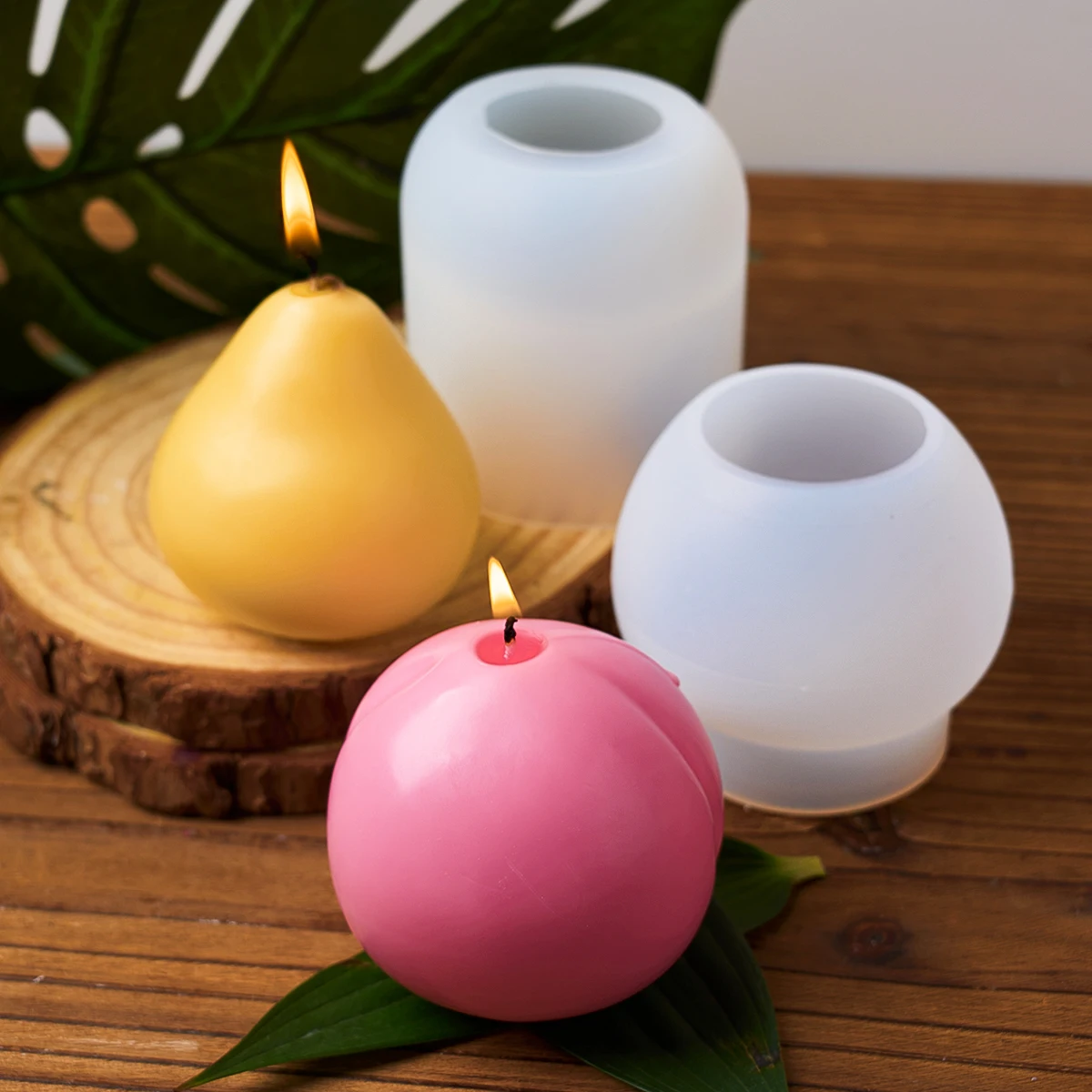 3D силиконовая форма в виде банана яблока груши свечи искусственная смола