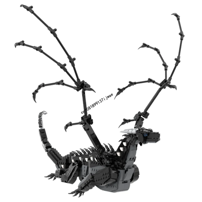 Новый 1288 шт. Moc модульное здание черный дракон популярная игровая модель блоки DIY