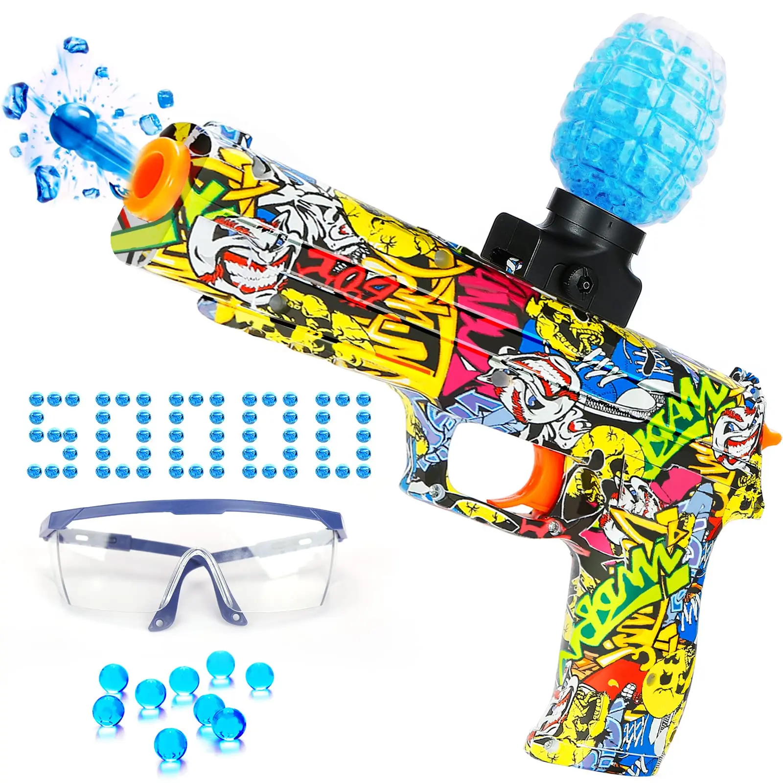 

2022 Gel Ball Blaster Electric Water Splatter Gel Ball Blaster Metal decorative Wall Plate