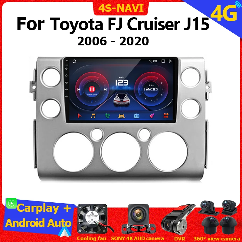 

Автомагнитола HU GU, мультимедийный видеоплеер для Toyota FJ Cruiser J15 2006-2020, Android, автонавигация, GPS, Авторадио, головное устройство