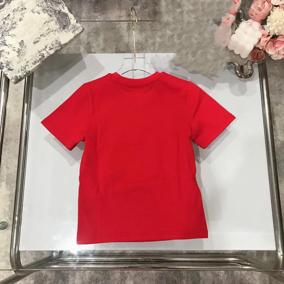 

2022 Summer high quality fashion brand multi color pure cotton printed letters versatile round neck T-shirt for boys and girls