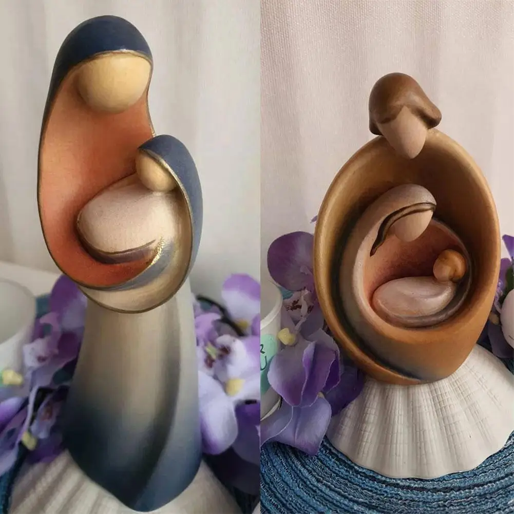 

Религиозная фигурка святой семьи, статуи Марии Иосифа, католические украшения для домашнего декора, украшения для дома, сцены Рождества, го...