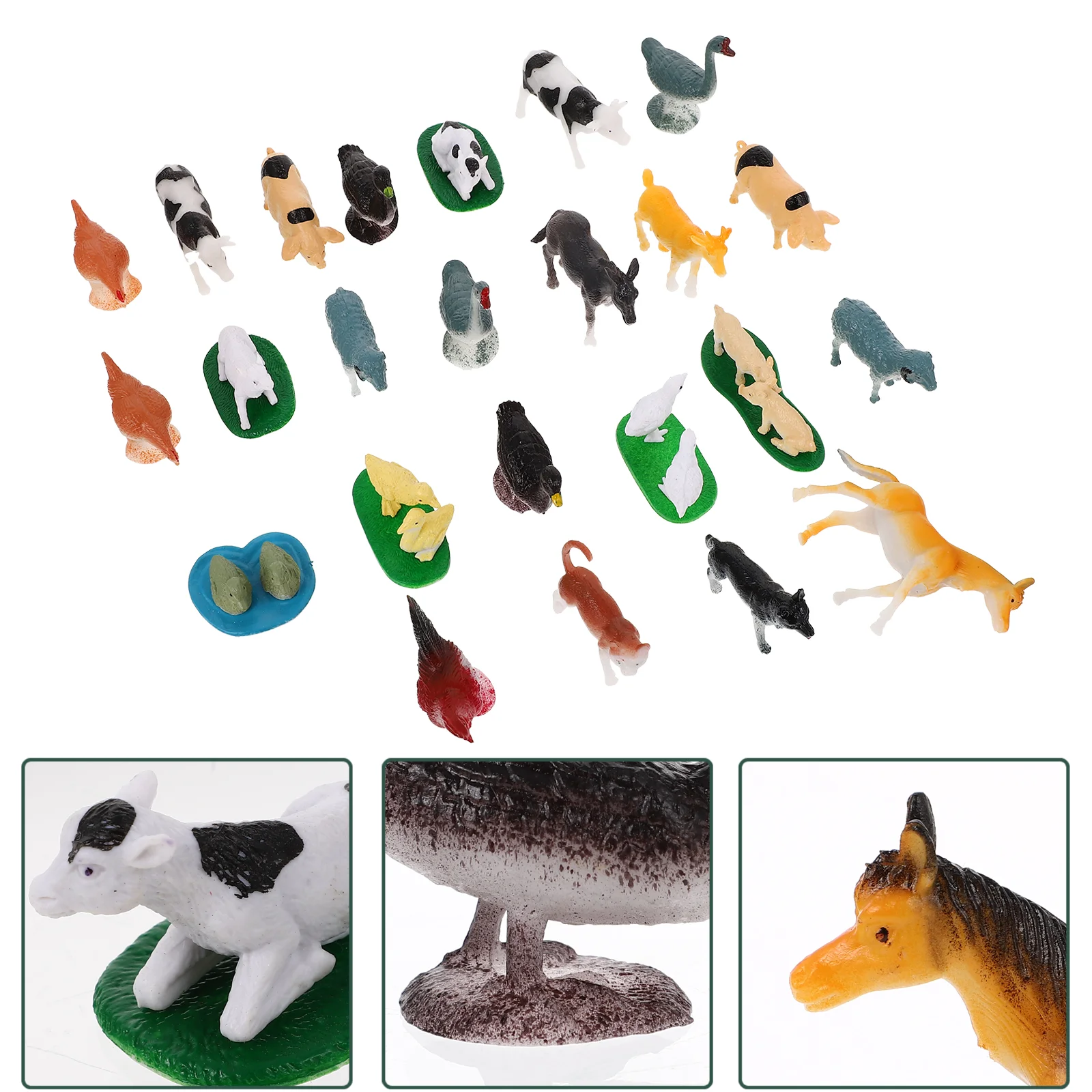 

24pcs Simulation Farm Animal Decor Animal Crafts Children Animal Cognition