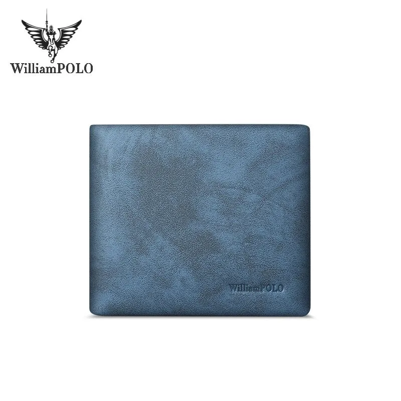 2022POLO New Light Luxury Men's Wallet Men's Short Top Layer Cowhide Wallet Gift Box Youth Wallet Gift for Men