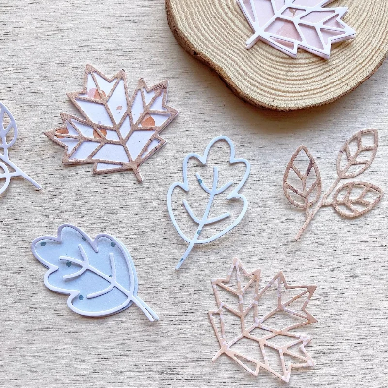 

Mintopia Cinnamon & Chocolate Leaves Metal Cutting Dies DIY Scrapbooking Photo Album Decorative Embossing PaperCard Crafts Die