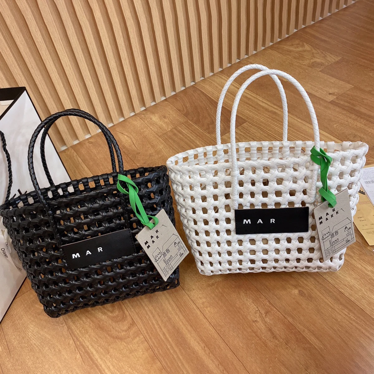 

Ажурная плетеная роскошная женская сумка-тоут 2022, модная женская дизайнерская сумка-мешок, Пляжная трендовая ручная сумка 2022