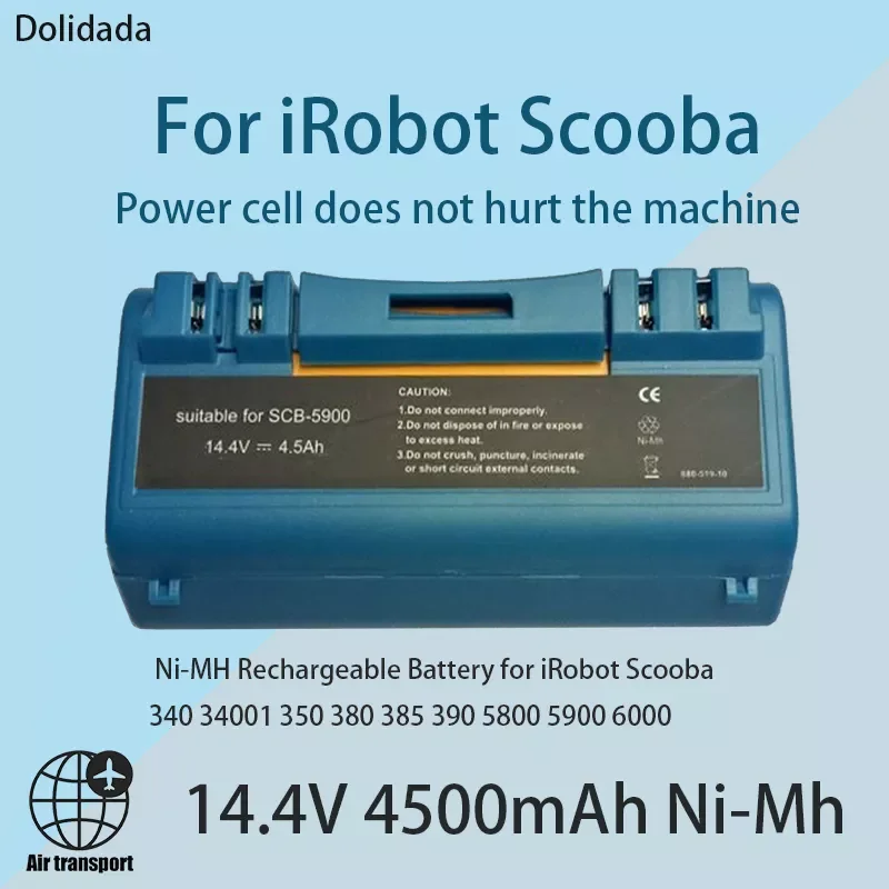 

Free shipping EW Vacuum Cleaner Battery 14.4V 4500mAh Ni-MH Rechargeable Battery for iRobot Scooba 340 34001 390 5800 5900 6000