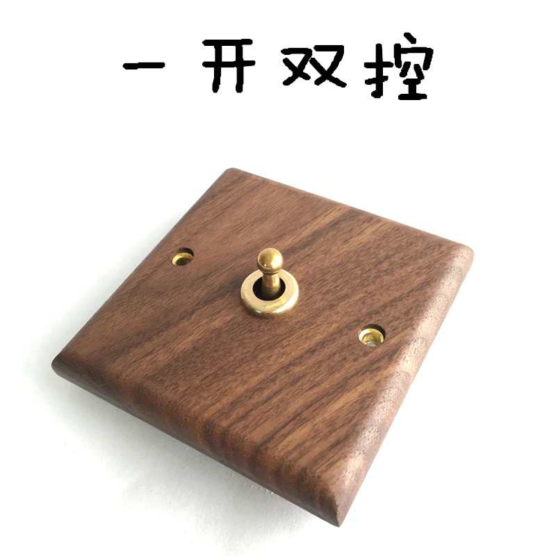 Винтажная розетка Danni 13A с USB пластина переключателя из твердой древесины и латуни